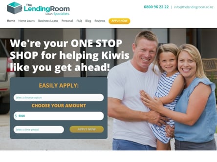 Lending Room homepage