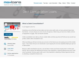 Max Loans Consolidation loan
