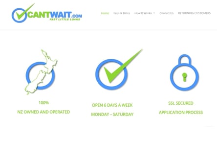 CantWait homepage