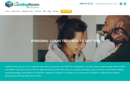 Lending Room homepage