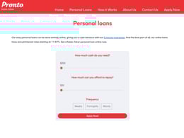 Pronto Finance Consolidation loan