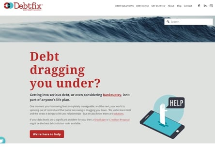 DebtFix homepage