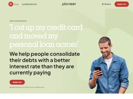 Pioneer Finance Consolidation loan