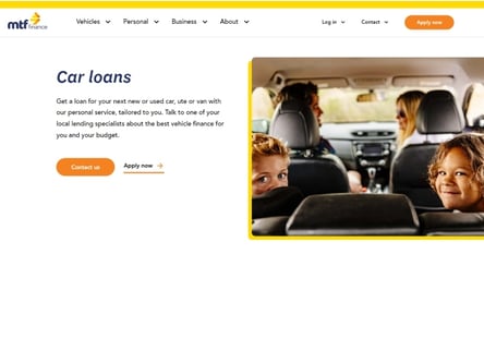 MTF Finance homepage