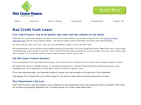 First Choice Finance Bad credit loan