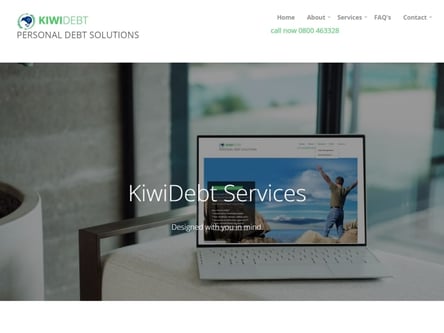 KiwiDebt homepage